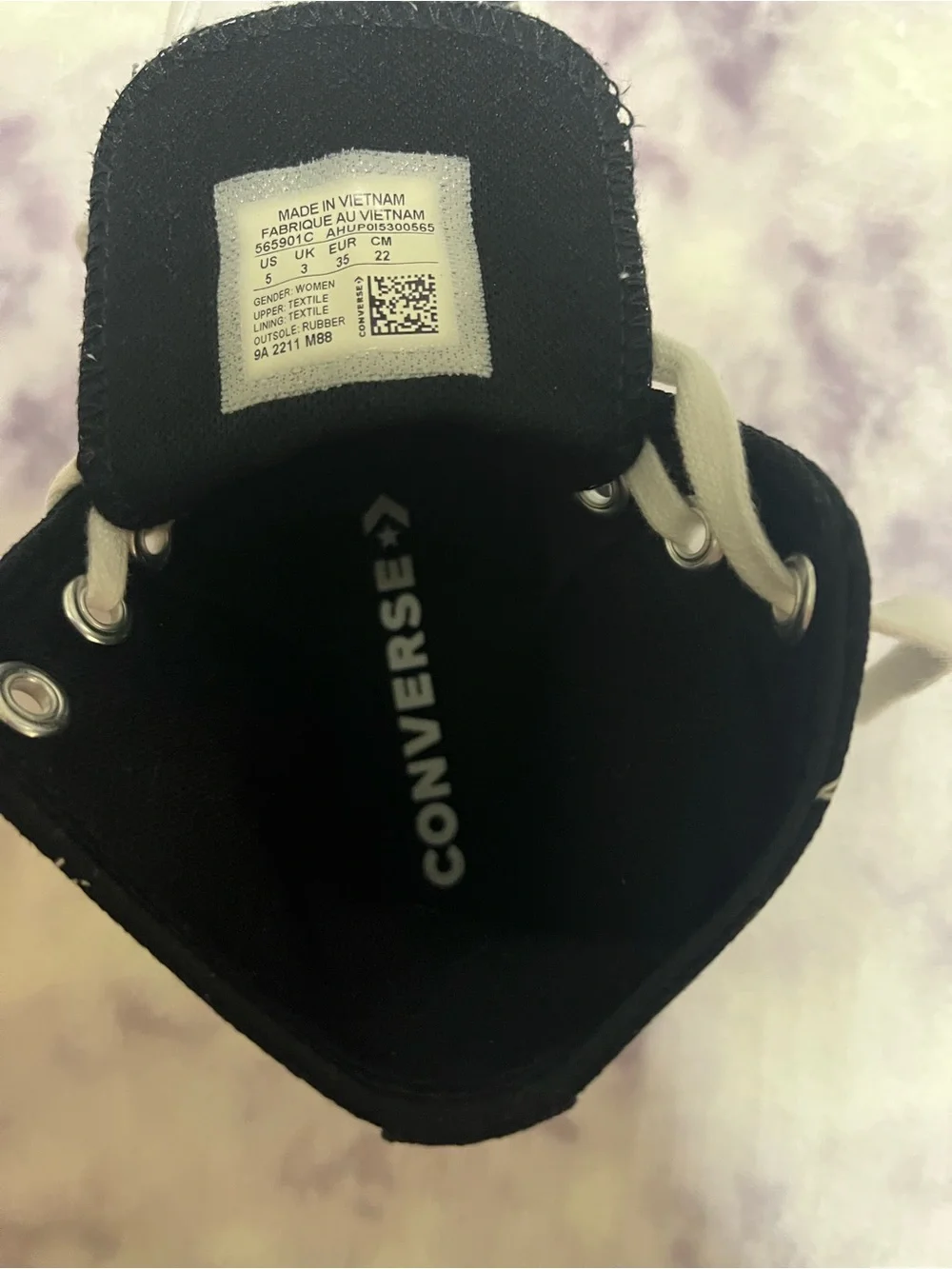 Converse Black and White Platform Lug-Sole High-Top Sneakers